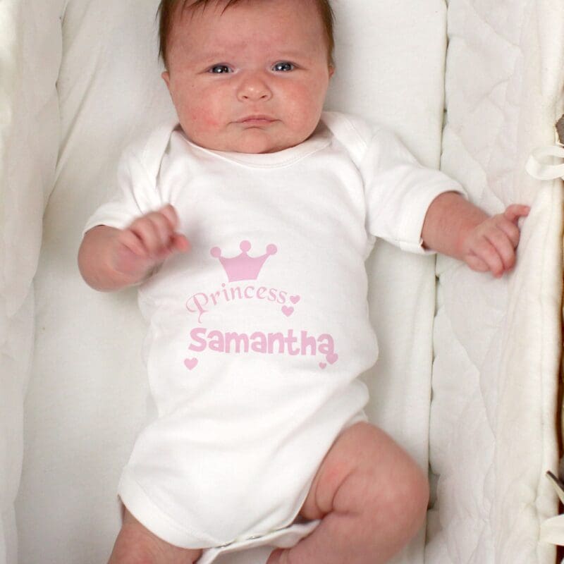 Personalised Princess Baby Vest