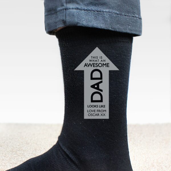 Personalised Awesome Dad Men's Socks 10 Personalised Awesome Dad Men's Socks