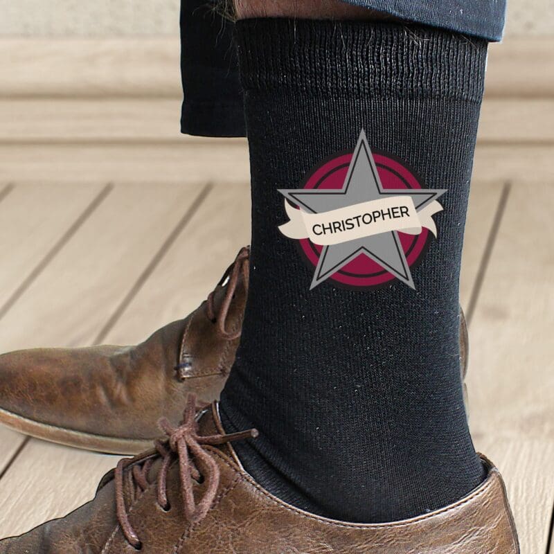 Personalised Star Men's Socks