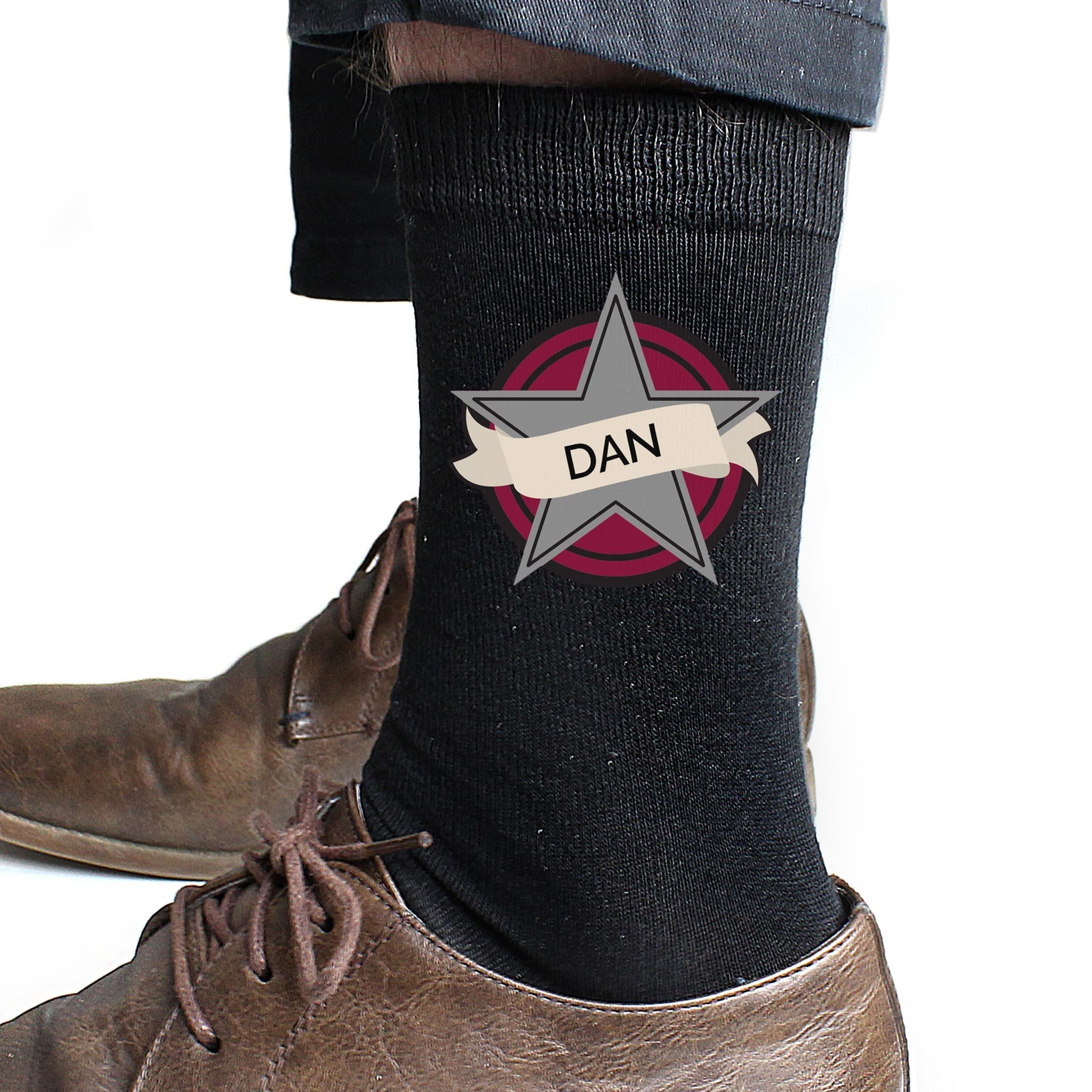 Personalised Star Men's Socks 4 Personalised Star Men's Socks