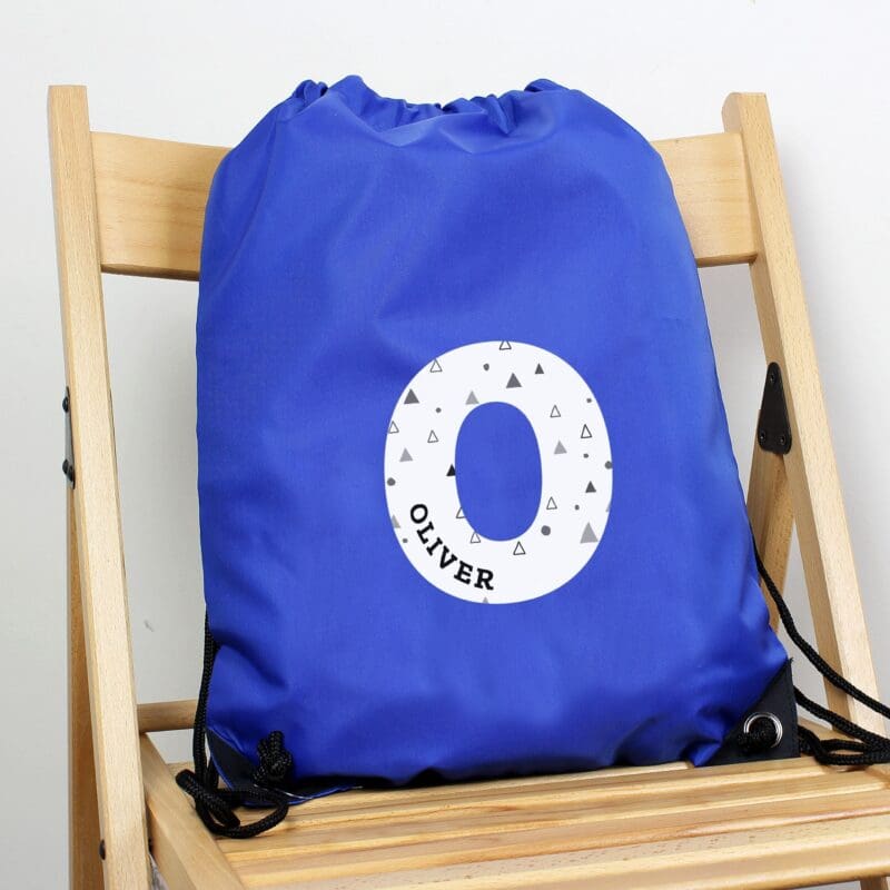 Personalised Initial Blue Kit Bag