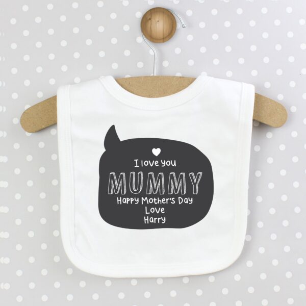 Personalised Speech Bubble Bib 23 Personalised Speech Bubble Bib