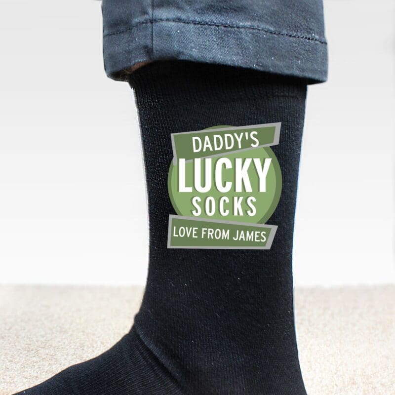 Personalised 'Lucky Socks' Mens Socks
