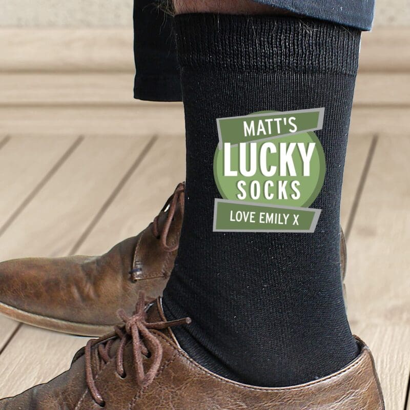 Personalised 'Lucky Socks' Mens Socks