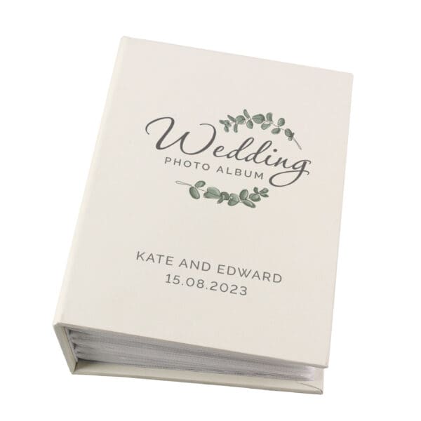 Personalised Botanical Wedding 6x4 Photo Album with Sleeves
