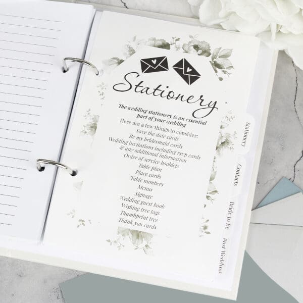 Personalised Floral Watercolour Wedding Planner