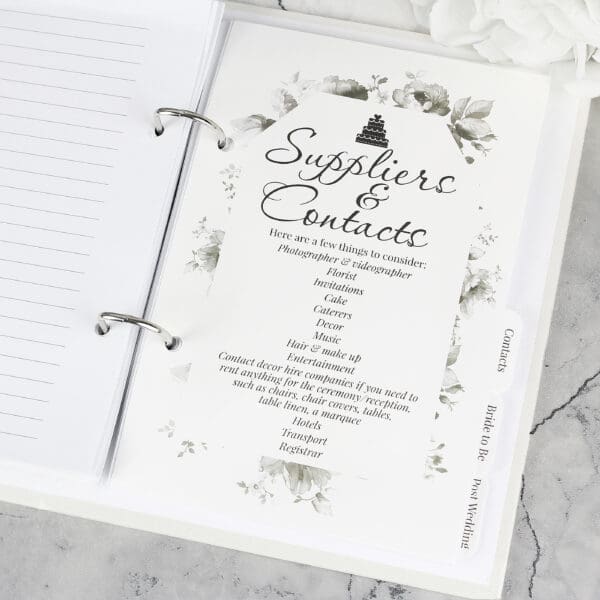 Personalised Floral Watercolour Wedding Planner