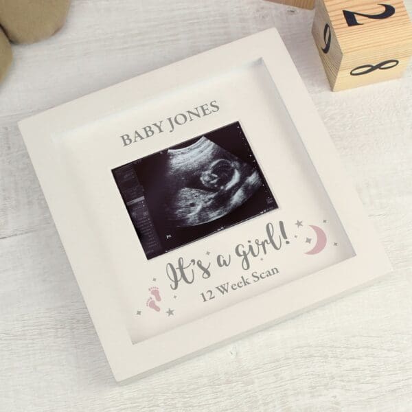 Personalised 'It's A Girl' Baby Scan Frame