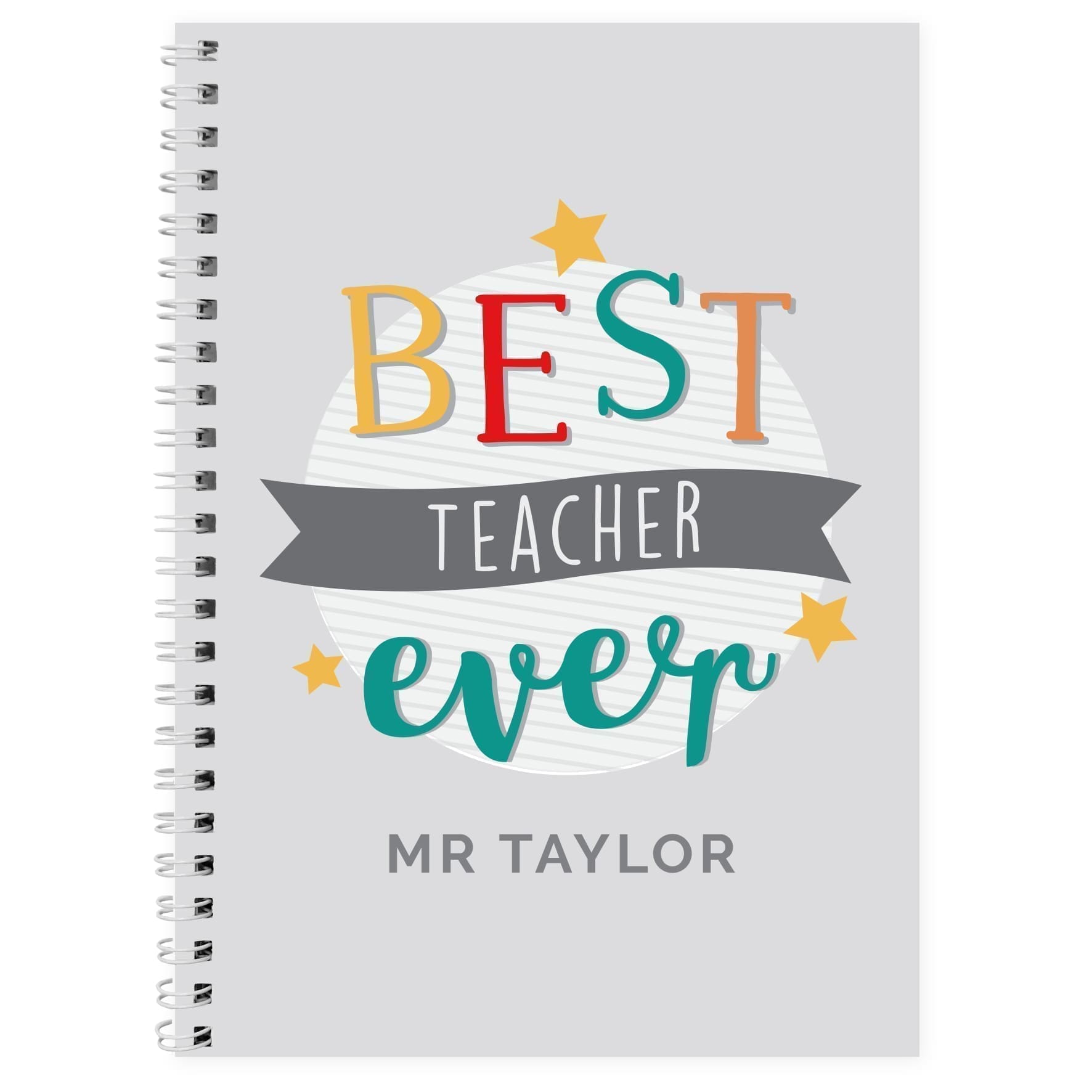 Personalised 'Best Teacher Ever' A5 Notebook 2 Personalised 'Best Teacher Ever' A5 Notebook