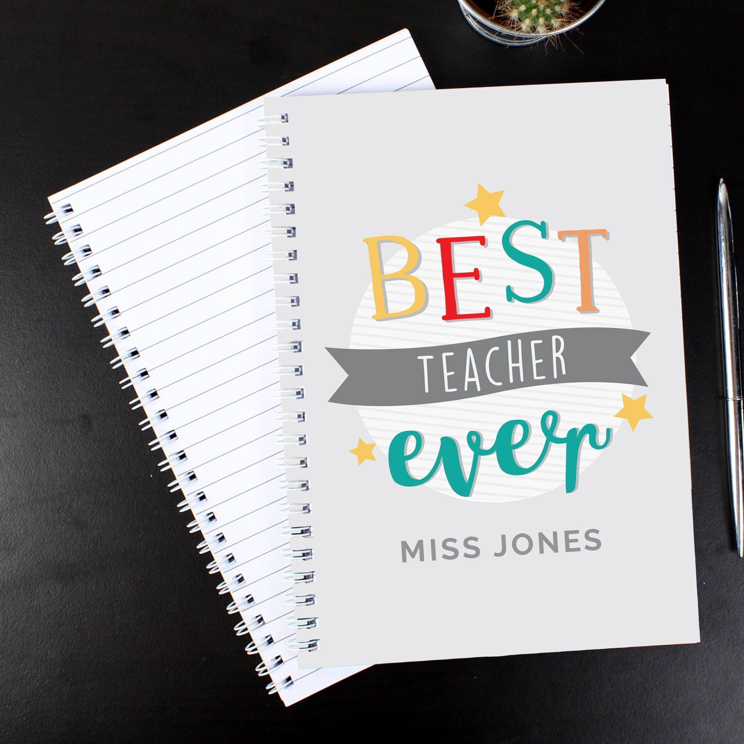 Personalised 'Best Teacher Ever' A5 Notebook 3 Personalised 'Best Teacher Ever' A5 Notebook