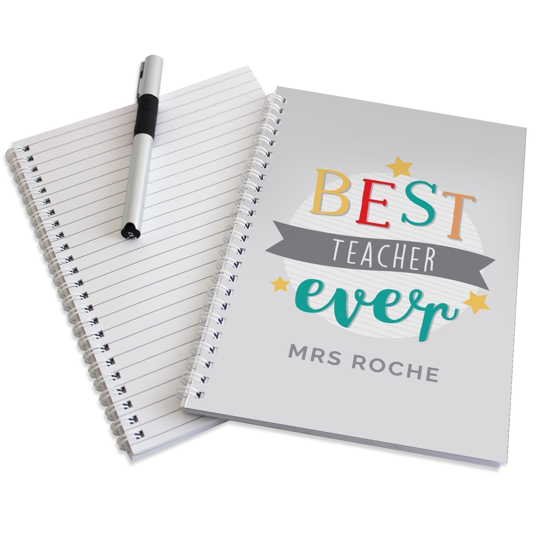 Personalised 'Best Teacher Ever' A5 Notebook 4 Personalised 'Best Teacher Ever' A5 Notebook