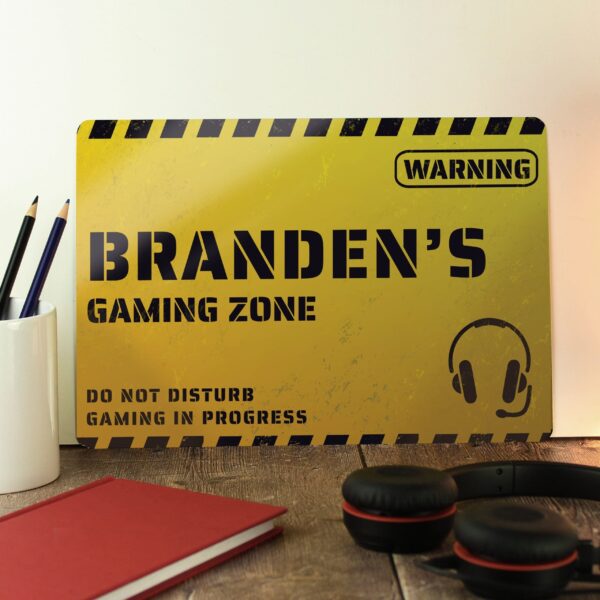 Personalised Gaming Zone Metal Sign 26 Personalised Gaming Zone Metal Sign