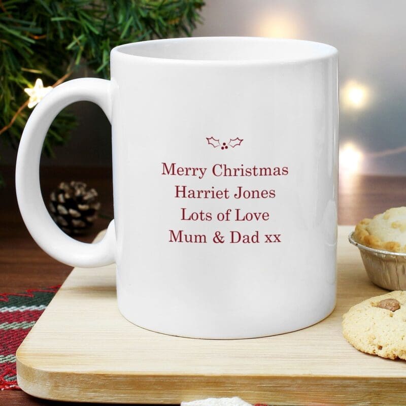 Personalised Merry Little Christmas Mug