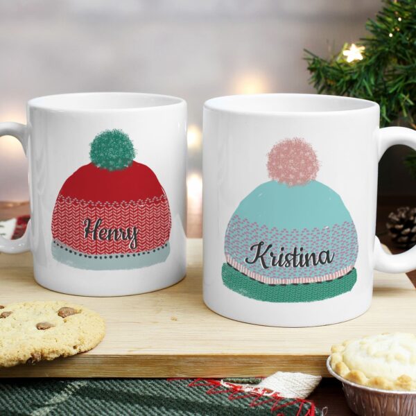 Personalised Woolly Hats Mug Set 28 Personalised Woolly Hats Mug Set