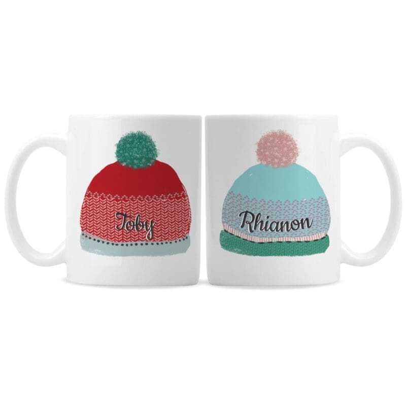 Personalised Woolly Hats Mug Set