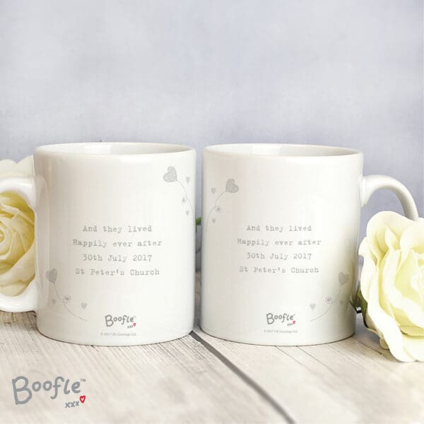 Personalised Boofle Wedding Couple Mug Set