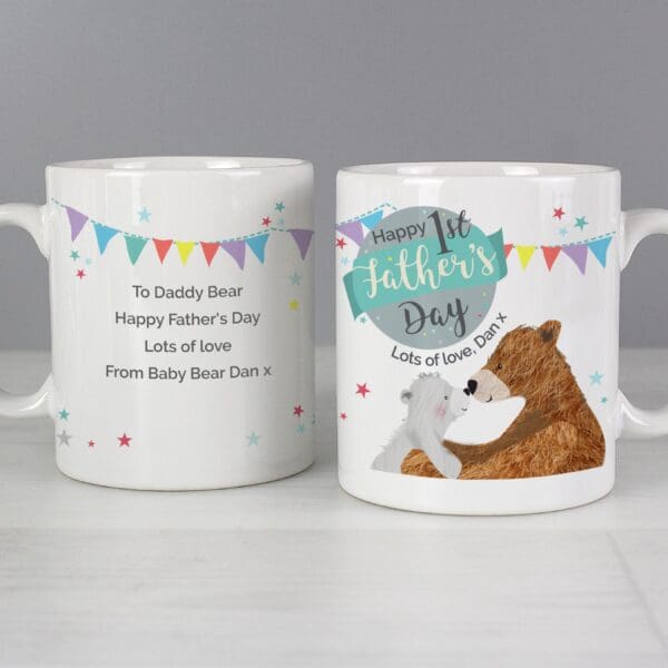 Personalised 1st Father's Day Daddy Bear Mug