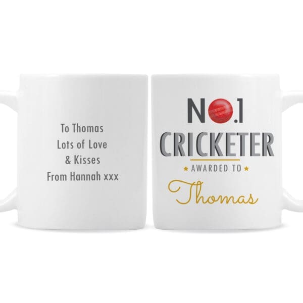 Personalised No.1 Cricketer Mug