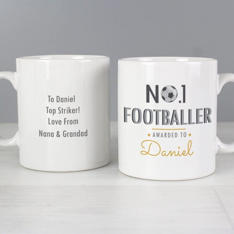 Personalised No.1 Footballer Mug