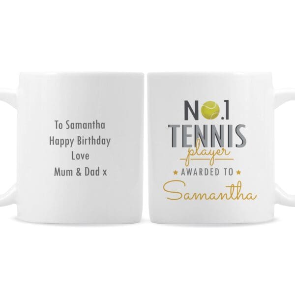 Personalised No.1 Tennis Player Mug