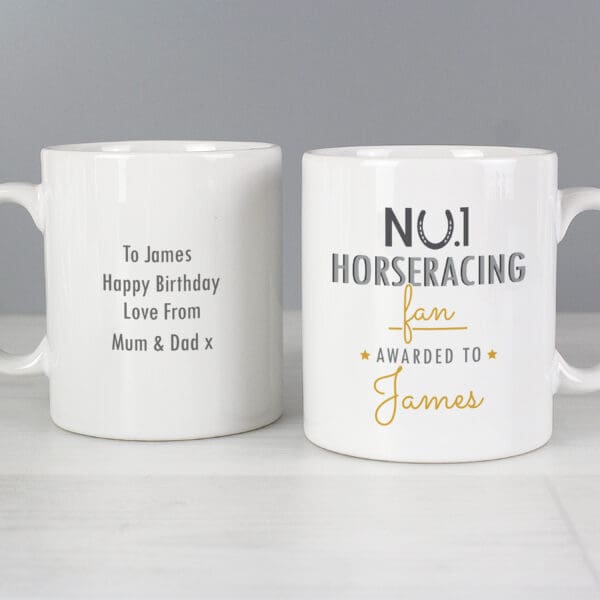 Personalised No.1 Horseracing Fan Mug