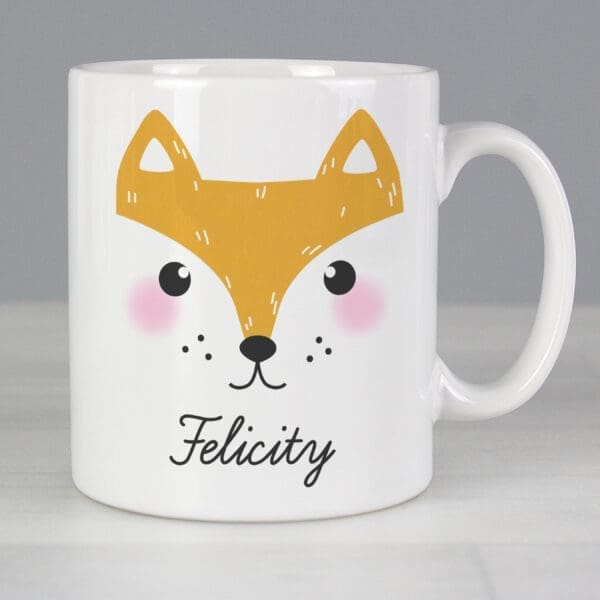 Personalised Cute Fox Face Mug 5 Personalised Cute Fox Face Mug