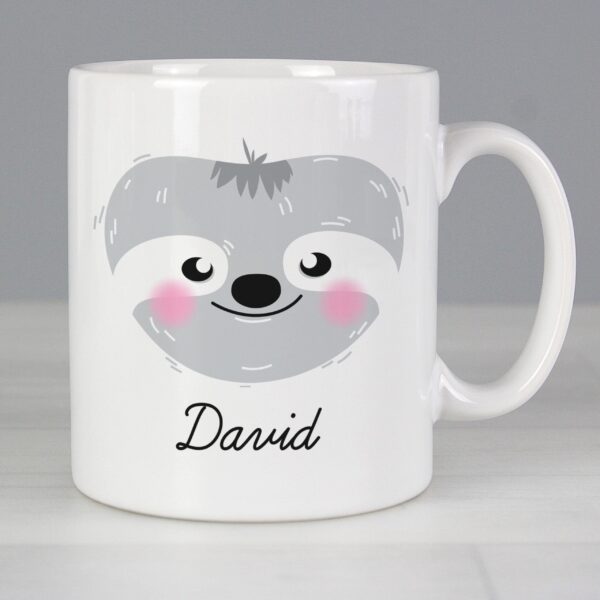 Personalised Cute Sloth Face Mug 7 Personalised Cute Sloth Face Mug