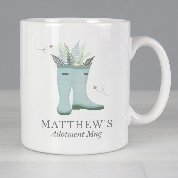 Personalised Blue Wellies Mug 2 Personalised Blue Wellies Mug
