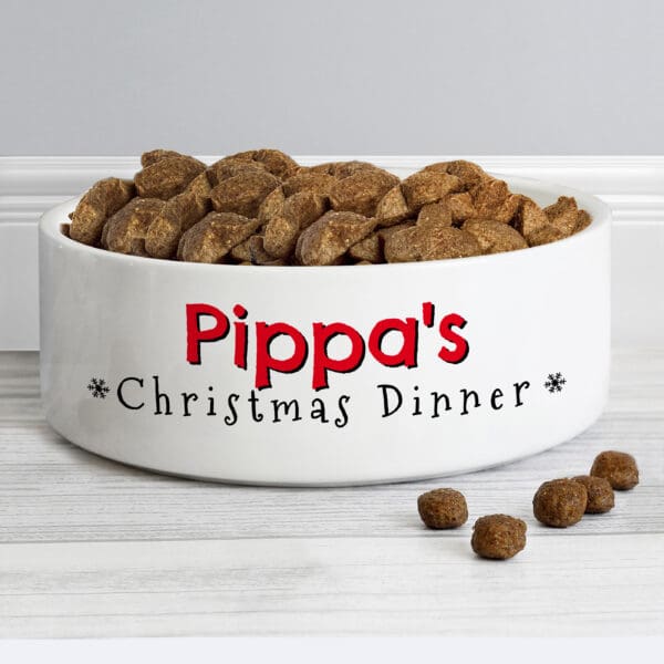 Personalised Christmas Dinner 14cm Medium Pet Bowl 13 Personalised Christmas Dinner 14cm Medium Pet Bowl
