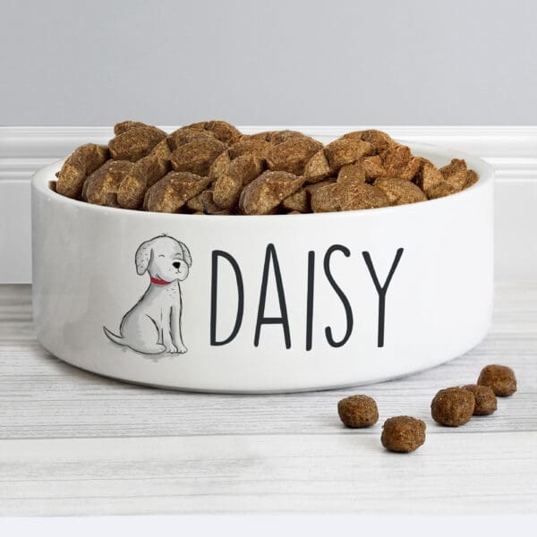 Personalised Scribble Dog 14cm Medium Pet Bowl 24 Personalised Scribble Dog 14cm Medium Pet Bowl
