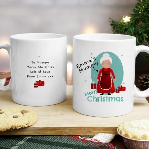 Personalised Mrs Claus Christmas Mug