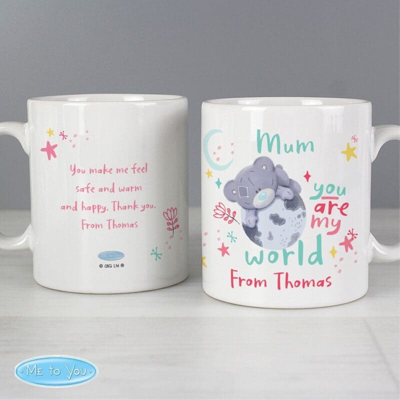 Personalised You Are My World Me To You Mug