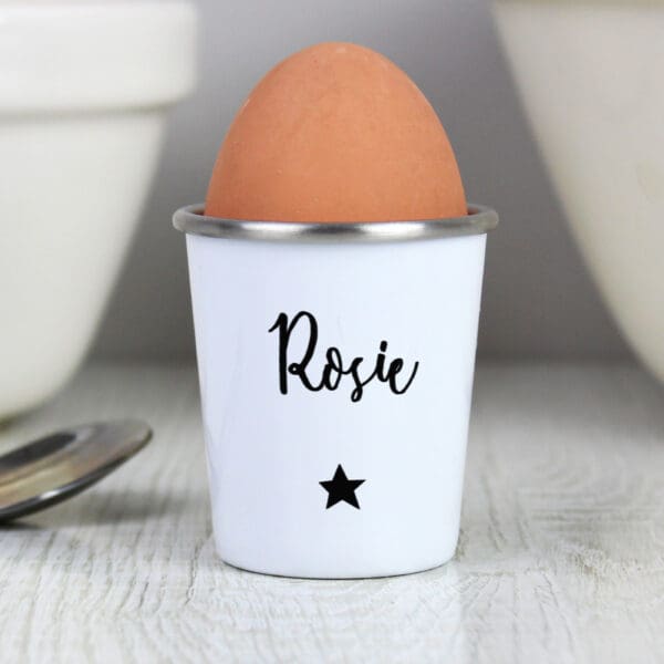 Personalised Star Name Only Egg Cup 25 Personalised Star Name Only Egg Cup