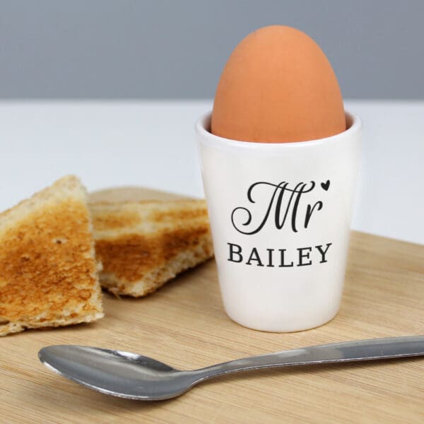 Personalised Mr Egg Cup