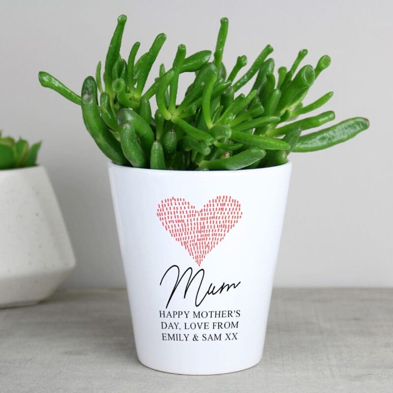 Personalised Heart Plant Pot
