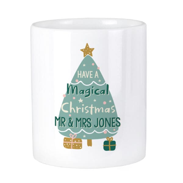 Personalised Have A Magical Christmas Ceramic Plant Pot