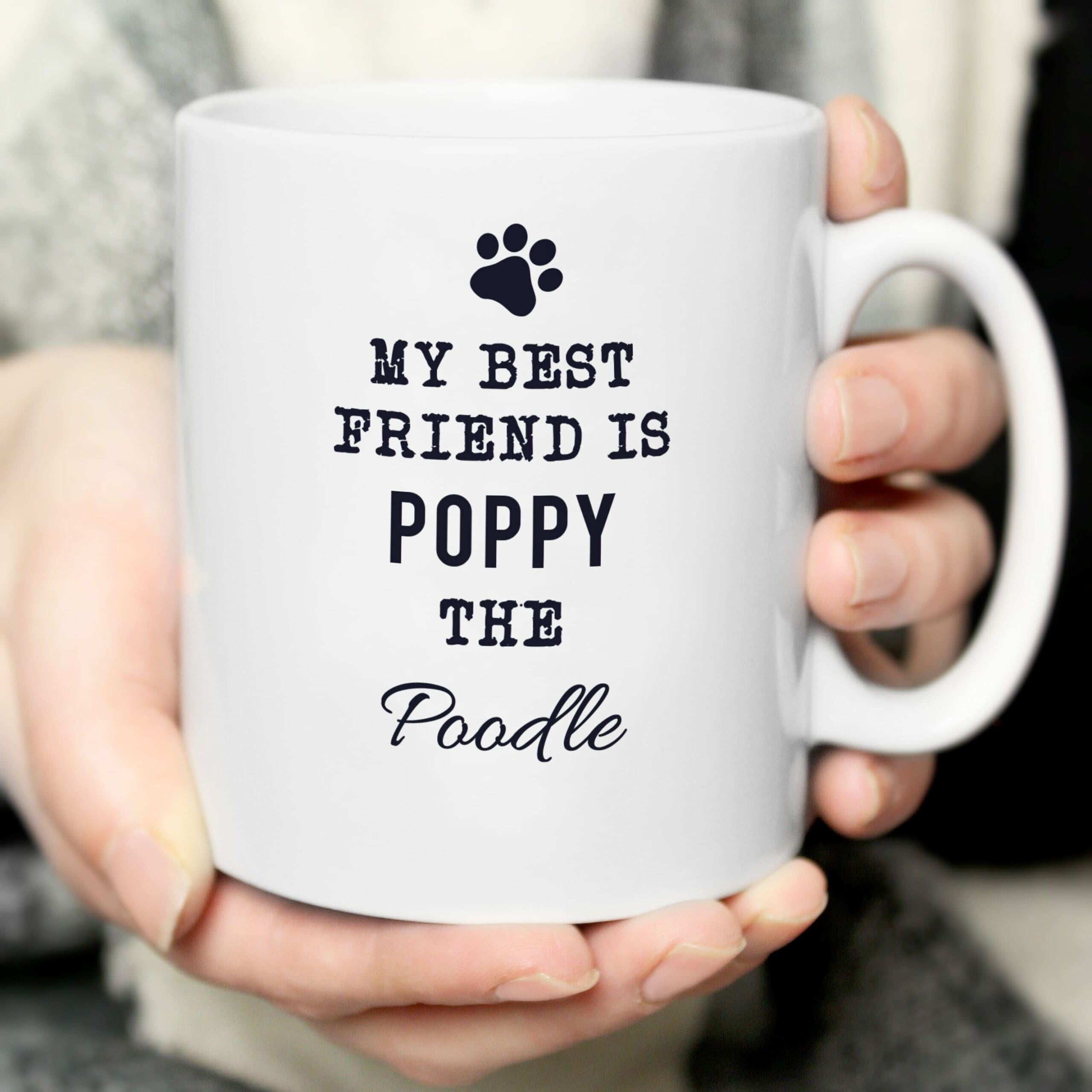 Personalised Paw Print Dog Breed Mug 7 Personalised Paw Print Dog Breed Mug