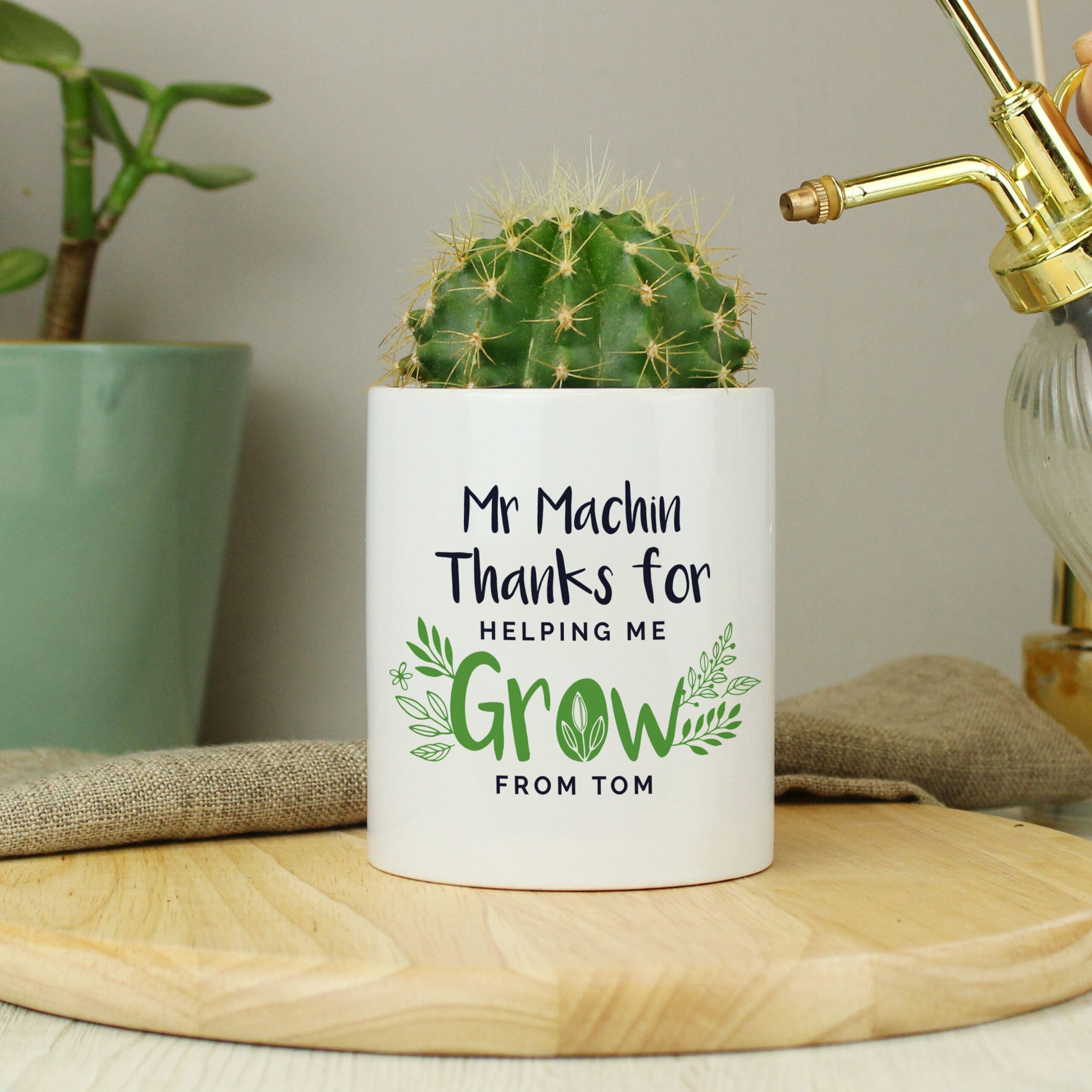 Personalised Thanks For Helping Me Grow Ceramic Storage Pot 1 Personalised Thanks For Helping Me Grow Ceramic Storage Pot