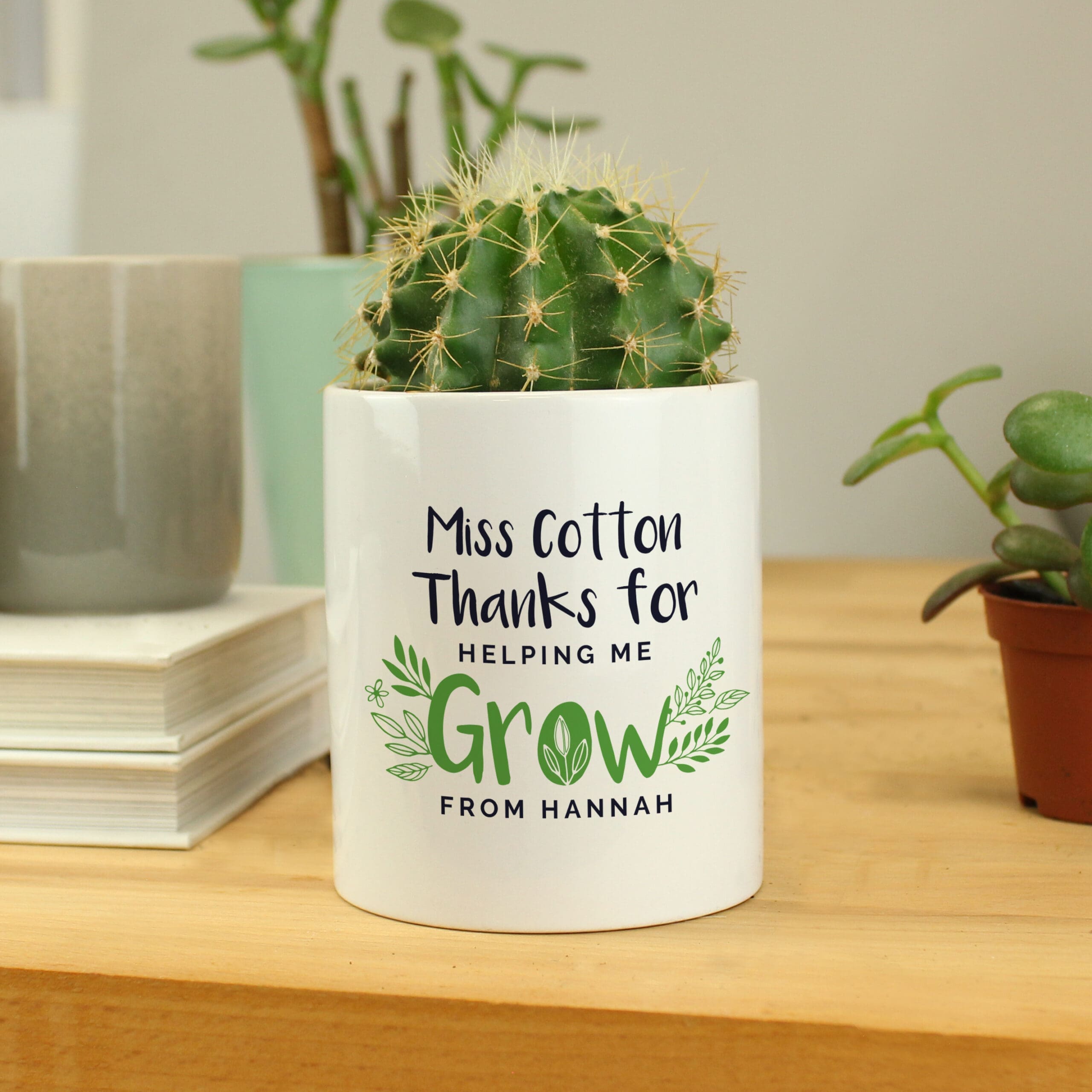Personalised Thanks For Helping Me Grow Ceramic Storage Pot 2 Personalised Thanks For Helping Me Grow Ceramic Storage Pot