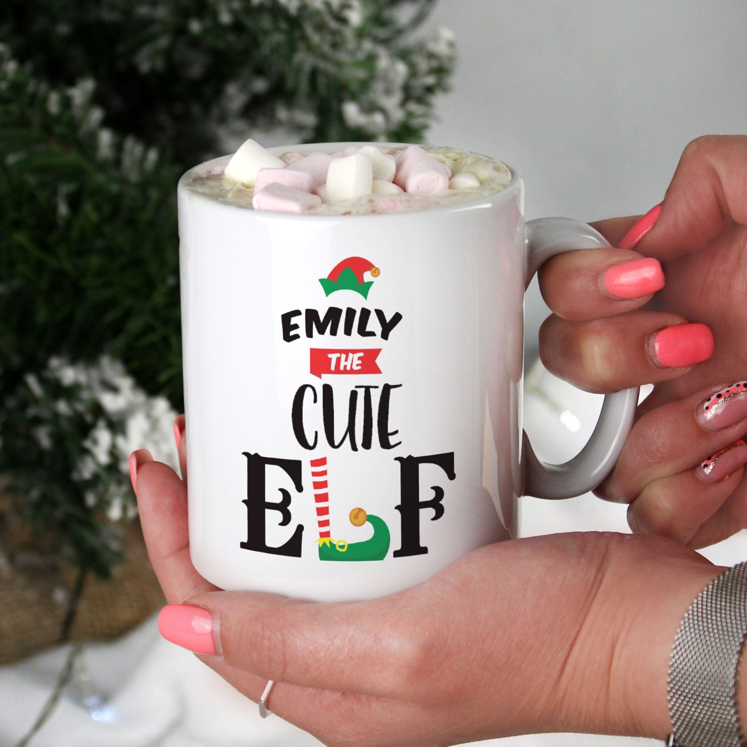 Personalised Elf Christmas Mug 7 Personalised Elf Christmas Mug