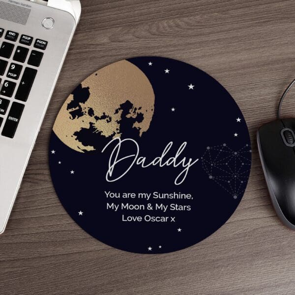 Personalised Sun Moon & Stars Mouse Mat 36 Personalised Sun Moon & Stars Mouse Mat