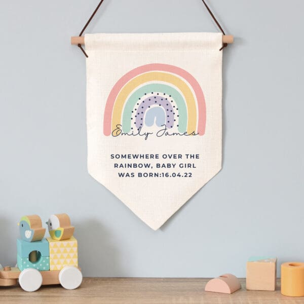 Personalised Rainbow Hanging Banner