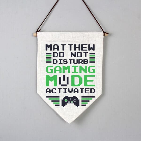 Personalised Gaming Mode Hanging Banner