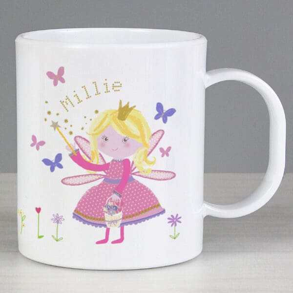 Personalised Garden Fairy Plastic Mug