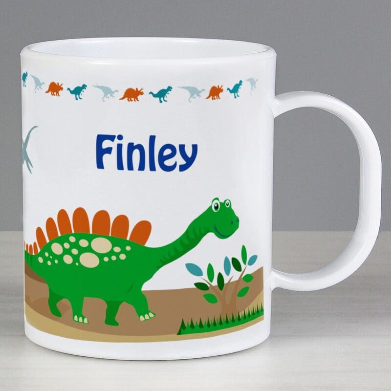 Personalised Dinosaur Plastic Mug
