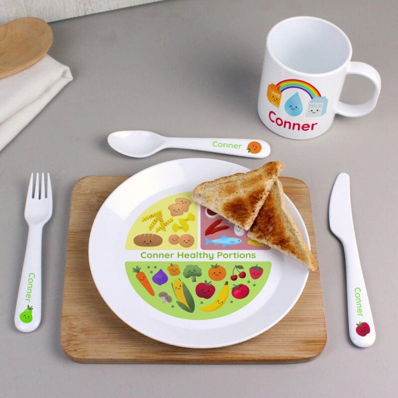 Personalised Healthy Eating Plastic Cutlery