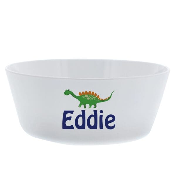Personalised Dinosaur Plastic Bowl