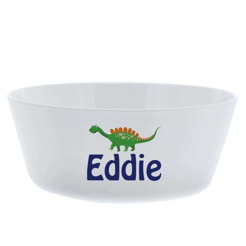 Personalised Dinosaur Plastic Bowl