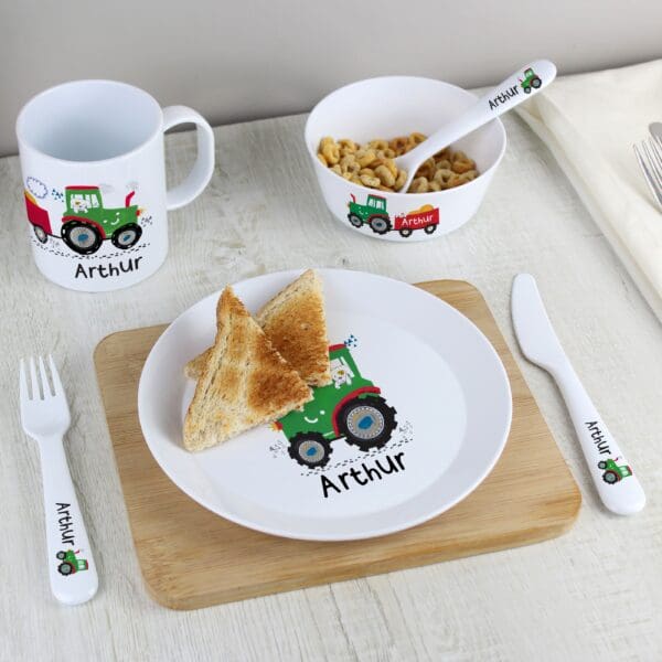 Personalised Tractor Plastic Bowl