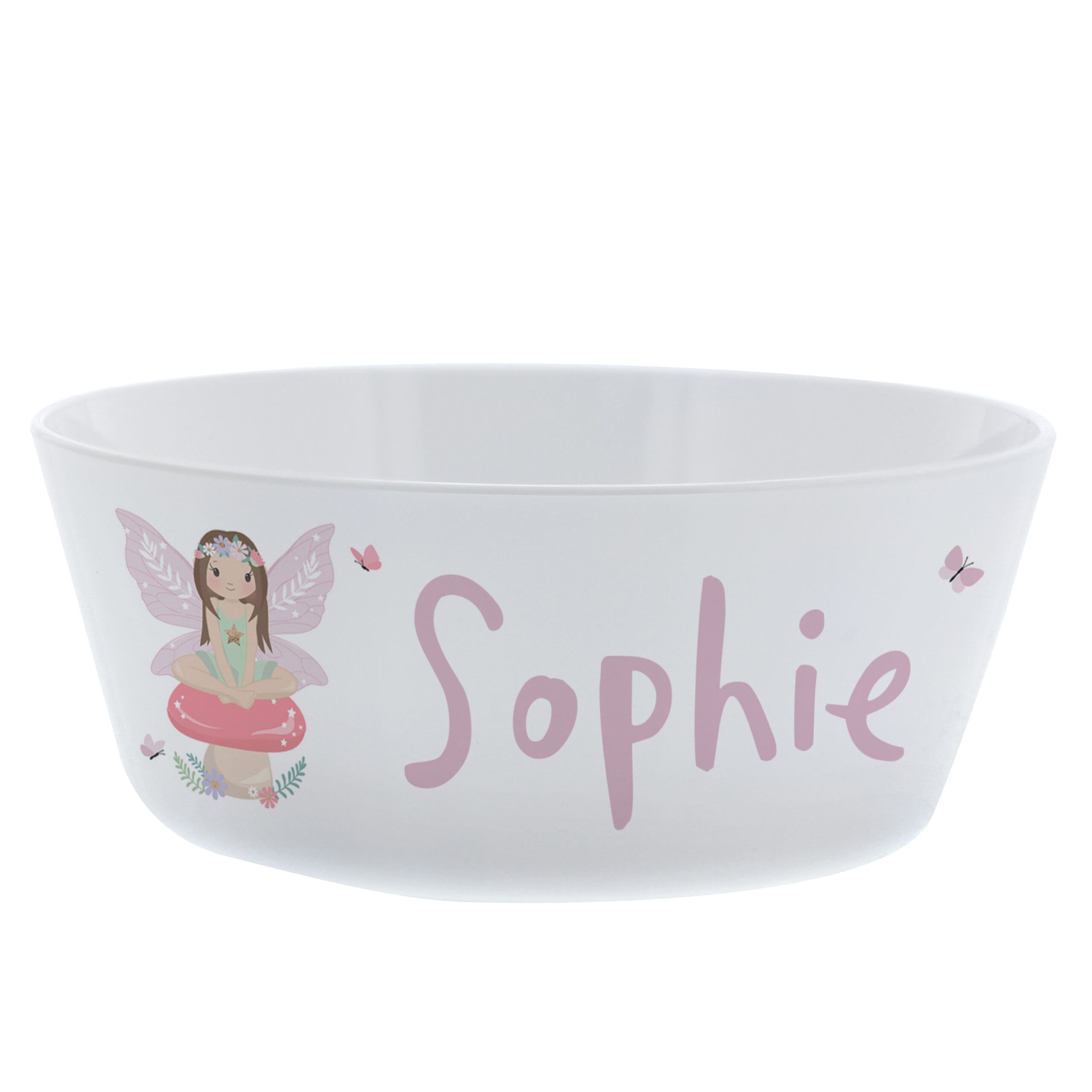 Personalised Toadstool Fairy Plastic Bowl